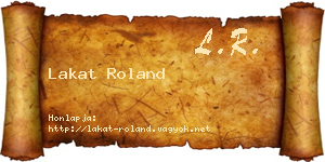 Lakat Roland névjegykártya